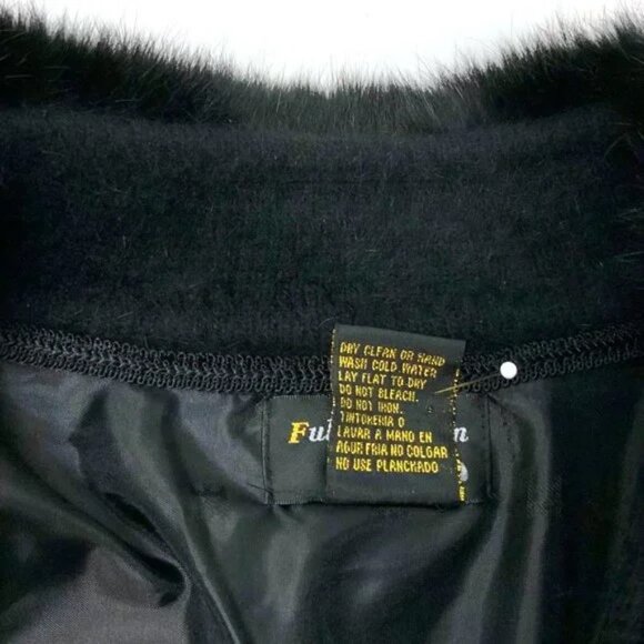 Radzoli by Fully Fashion Mink Fur Accent Angora Rabbit Blend Jacket Sz M - L - Picture 9 of 16